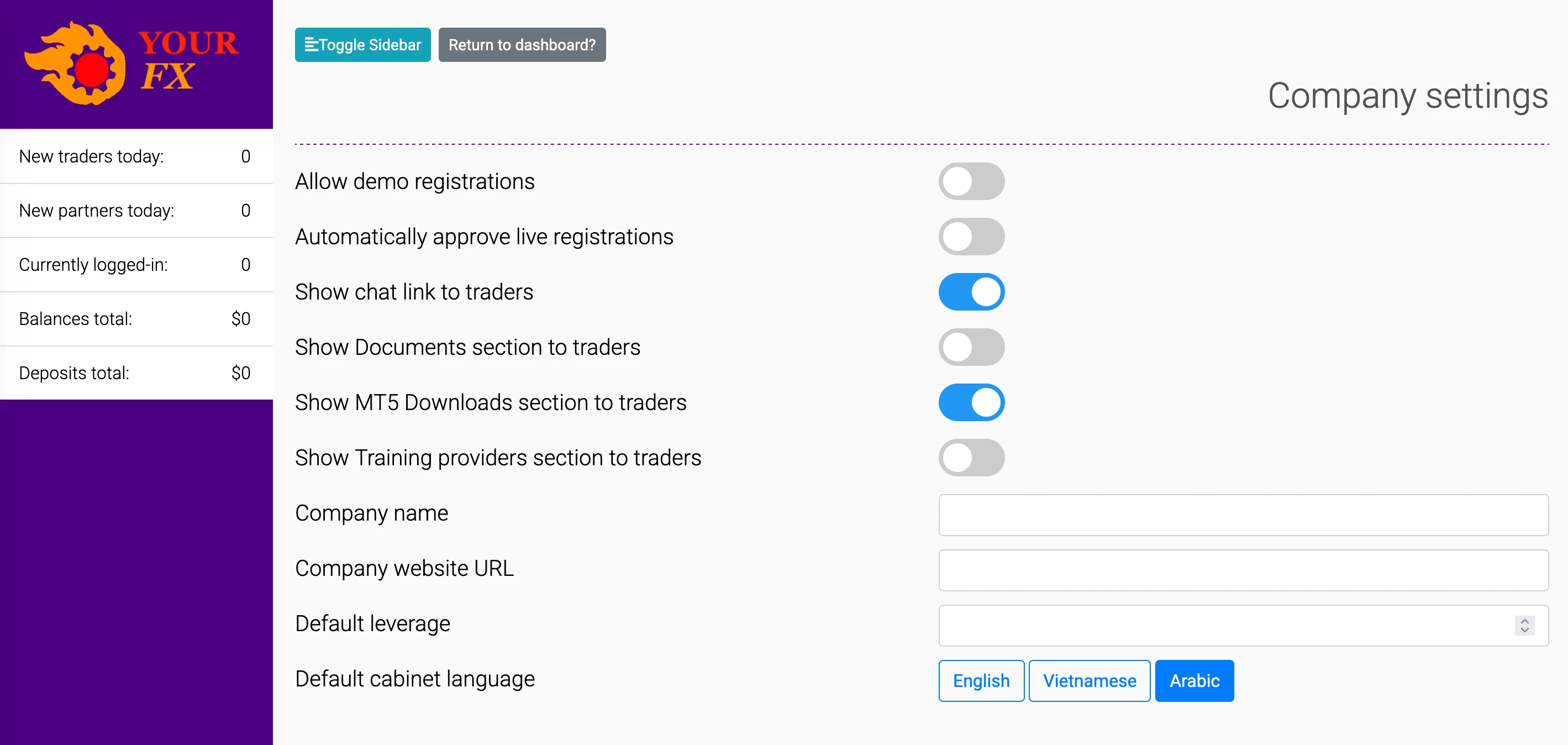 Broker Interface 9